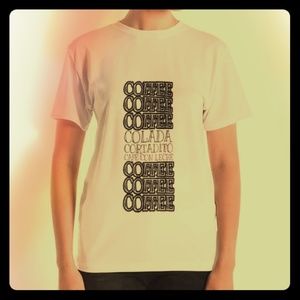 COFFEE themed white t shirts